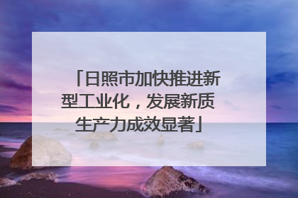 日照市加快推进新型工业化，发展新质生产力成效显著