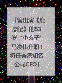 曾出演《鹿鼎记》的53岁“小玄子”马浚伟升职！将任香港知名公司CEO