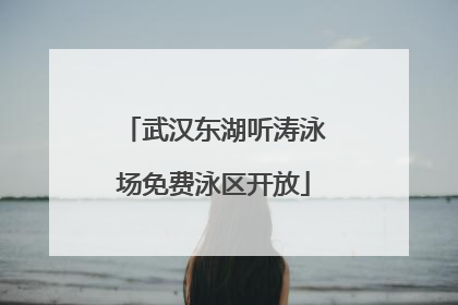 武汉东湖听涛泳场免费泳区开放