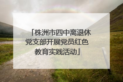 株洲市四中离退休党支部开展党员红色教育实践活动
