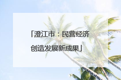 澄江市：民营经济创造发展新成果