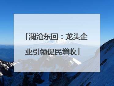 澜沧东回：龙头企业引领促民增收