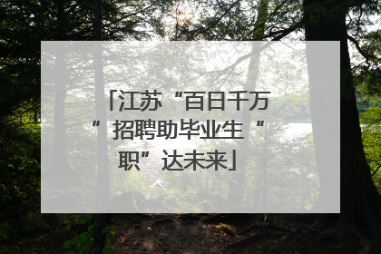 江苏“百日千万”招聘助毕业生“职”达未来