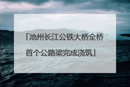 池州长江公铁大桥全桥首个公路梁完成浇筑