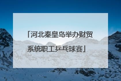 河北秦皇岛举办财贸系统职工乒乓球赛