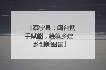 泰宁县：闽台携手赋能，绘就乡建乡创新图景