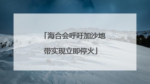 海合会呼吁加沙地带实现立即停火
