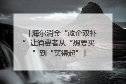 海尔消金“政企双补”让消费者从“想要买”到“买得起”