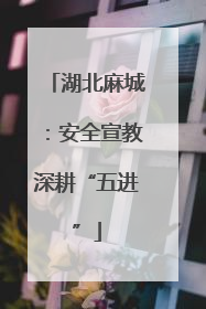 湖北麻城：安全宣教深耕“五进”