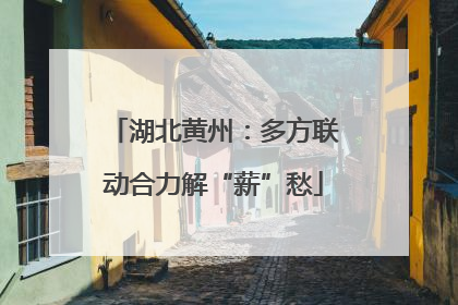 湖北黄州：多方联动合力解“薪”愁