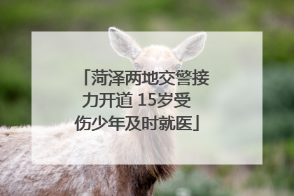 菏泽两地交警接力开道 15岁受伤少年及时就医