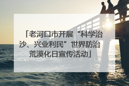 老河口市开展“科学治沙、兴业利民”世界防治荒漠化日宣传活动