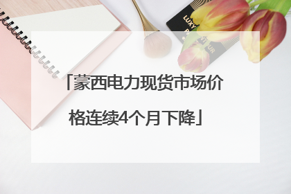 蒙西电力现货市场价格连续4个月下降