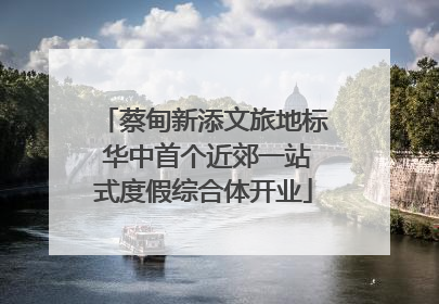 蔡甸新添文旅地标 华中首个近郊一站式度假综合体开业
