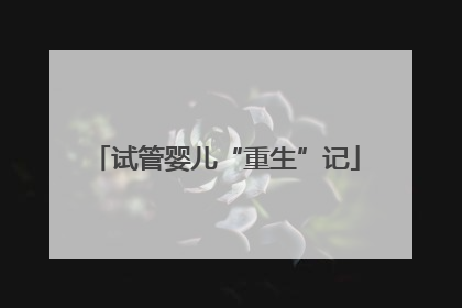 试管婴儿“重生”记