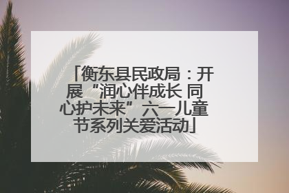 衡东县民政局：开展“润心伴成长 同心护未来”六一儿童节系列关爱活动