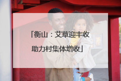 衡山：艾草迎丰收 助力村集体增收