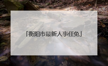 衡阳市最新人事任免