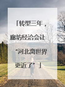 转型三年，廊坊经洽会让“河北离世界更近了”