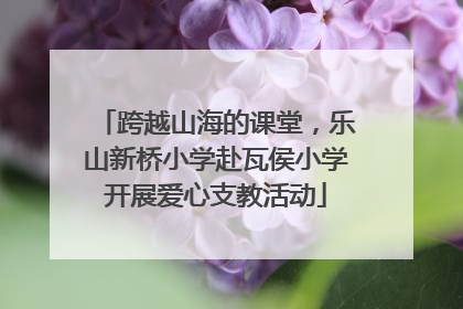 跨越山海的课堂，乐山新桥小学赴瓦侯小学开展爱心支教活动