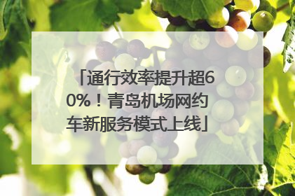 通行效率提升超60%！青岛机场网约车新服务模式上线