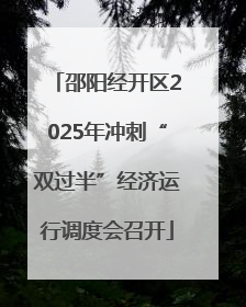邵阳经开区2025年冲刺“双过半”经济运行调度会召开