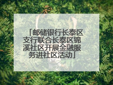 邮储银行长泰区支行联合长泰区锦溪社区开展金融服务进社区活动