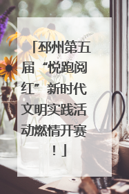 邳州第五届“悦跑阅红”新时代文明实践活动燃情开赛！