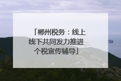 郴州税务：线上线下共同发力推进个税宣传辅导
