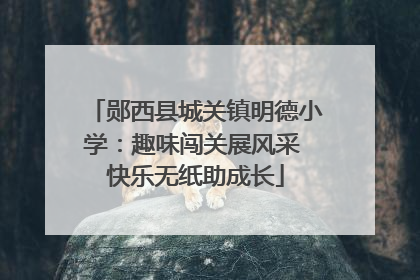 郧西县城关镇明德小学：趣味闯关展风采 快乐无纸助成长