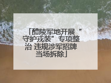 醴陵军地开展“守护戎装”专项整治 违规涉军招牌当场拆除