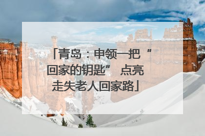 青岛：申领一把“回家的钥匙” 点亮走失老人回家路
