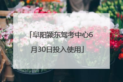 阜阳颍东驾考中心6月30日投入使用