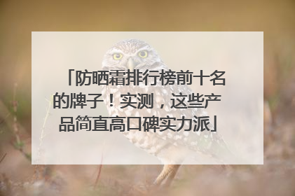 防晒霜排行榜前十名的牌子！实测，这些产品简直高口碑实力派