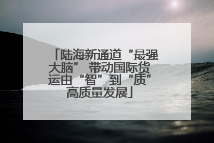 陆海新通道“最强大脑” 带动国际货运由“智”到“质”高质量发展