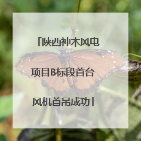 陕西神木风电项目B标段首台风机首吊成功