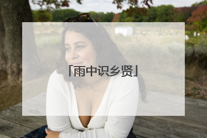 雨中识乡贤