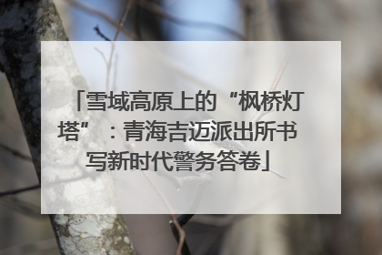 雪域高原上的“枫桥灯塔”：青海吉迈派出所书写新时代警务答卷