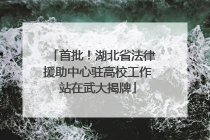 首批！湖北省法律援助中心驻高校工作站在武大揭牌