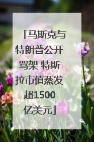 马斯克与特朗普公开骂架 特斯拉市值蒸发超1500亿美元