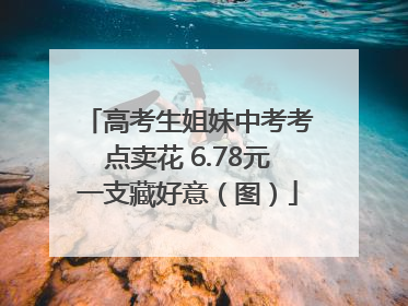 高考生姐妹中考考点卖花 6.78元一支藏好意（图）