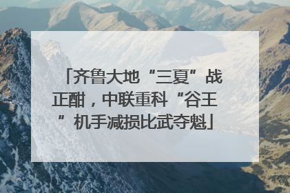 齐鲁大地“三夏”战正酣，中联重科“谷王”机手减损比武夺魁