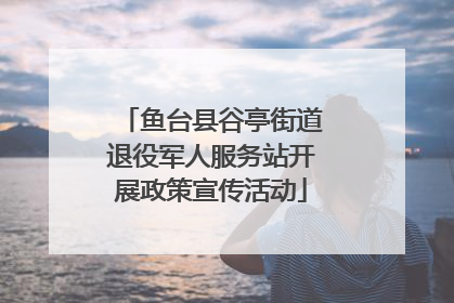 鱼台县谷亭街道退役军人服务站开展政策宣传活动
