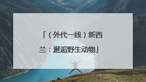 （外代一线）新西兰：邂逅野生动物