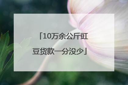 10万余公斤豇豆货款一分没少