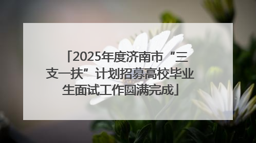 2025年度济南市“三支一扶”计划招募高校毕业生面试工作圆满完成