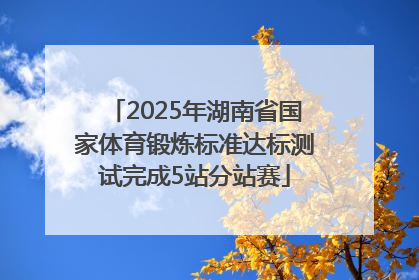 2025年湖南省国家体育锻炼标准达标测试完成5站分站赛
