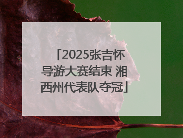 2025张吉怀导游大赛结束 湘西州代表队夺冠