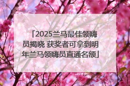 2025兰马最佳领嗨员揭晓 获奖者可拿到明年兰马领嗨员直通名额