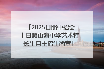 2025日照中招会丨日照山海中学艺术特长生自主招生简章